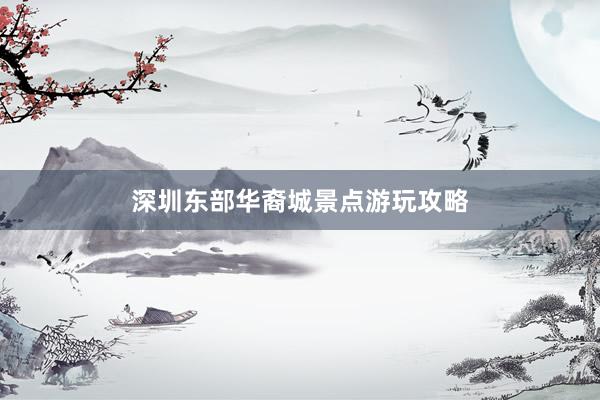 深圳东部华裔城景点游玩攻略