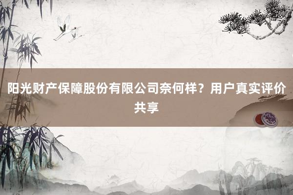 阳光财产保障股份有限公司奈何样？用户真实评价共享