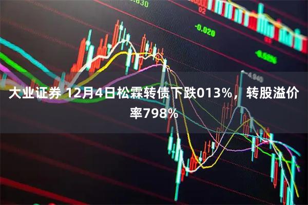大业证券 12月4日松霖转债下跌013%，转股溢价率798%